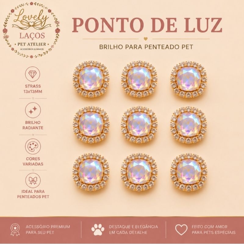 Ponto de Luz Pet Luxo | Brilho Elegante para Penteados Pet