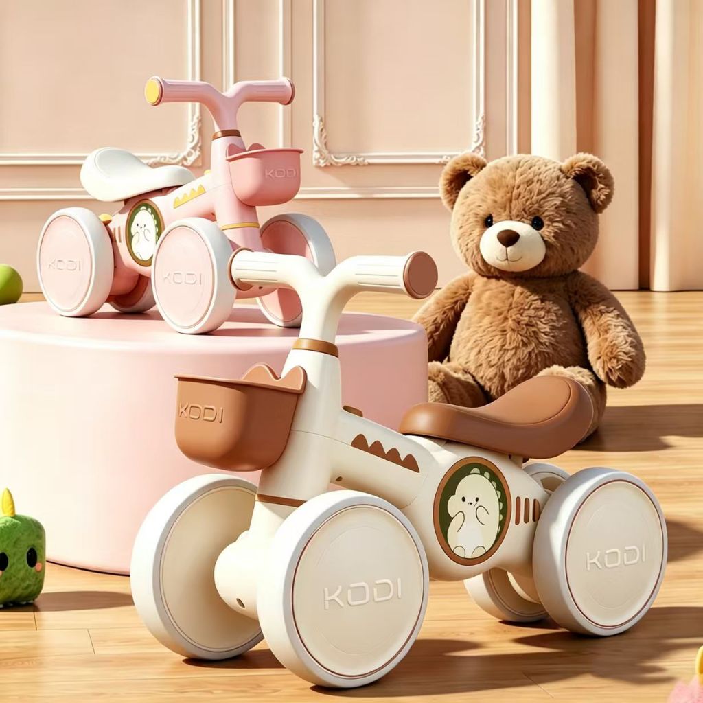 Bicicleta de Equilíbrio sem Pedal 4 Rodas Para Crianças de 1 a 4 Brinquedo Deslizante Infantil -P25