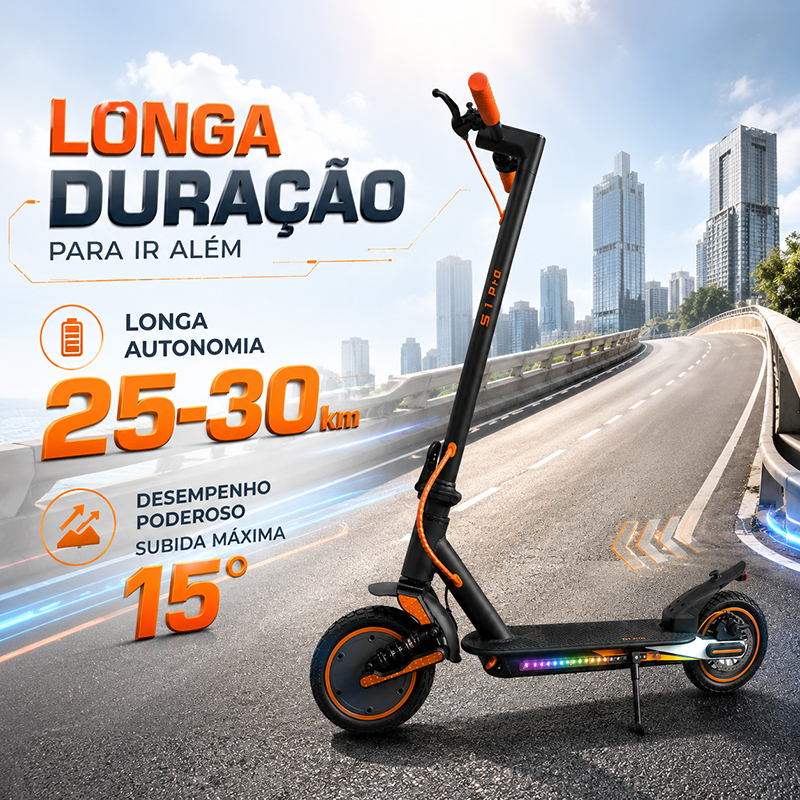 Egazza 500W Patinete Elétrico Dobrável 8,5" Scooter Para Adultos 30km/h Bluetooth Com Amortecedor