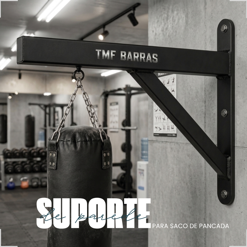 Suporte para Saco de Boxe em Aço Fixação na Parede