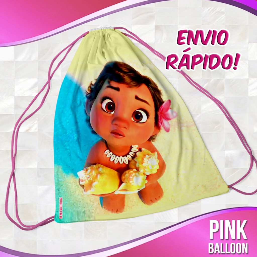 MOCHILINHA MOANA BABY (ENVIO RÁPIDO) - SACOLINHA LEMBRANCINHA ANIVERSÁRIO FESTA INFANTIL NÃO PERSONALIZADA