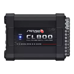 Módulo Amplificador Stetsom Combat CL800 800W RMS 4 Canais para Som Automotivo