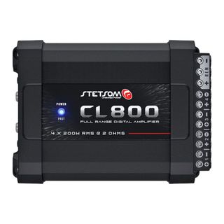 Módulo Amplificador Stetsom Combat CL800 800W RMS 4 Canais para Som Automotivo