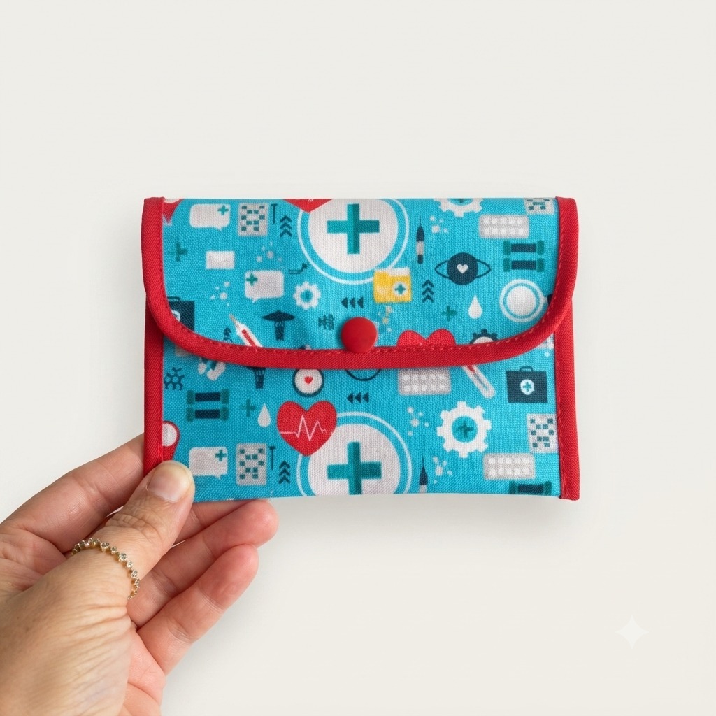 Carteira Pequena Porta Documentos, Mini Necessaire Porta Absorvente Impermeável