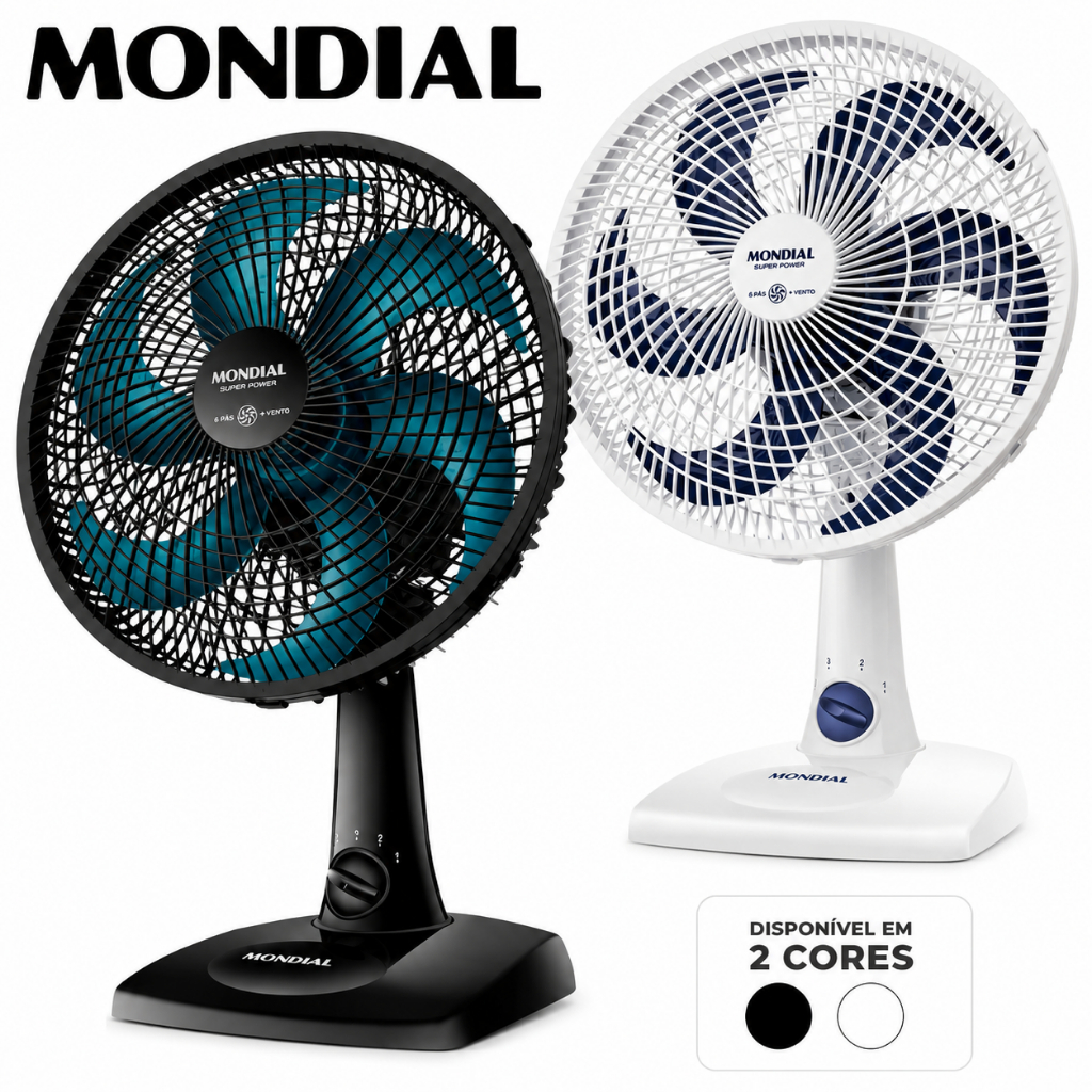Ventilador de Mesa Mondial Super Power Oscilante 30cm VSP-30 De Parede Silencioso