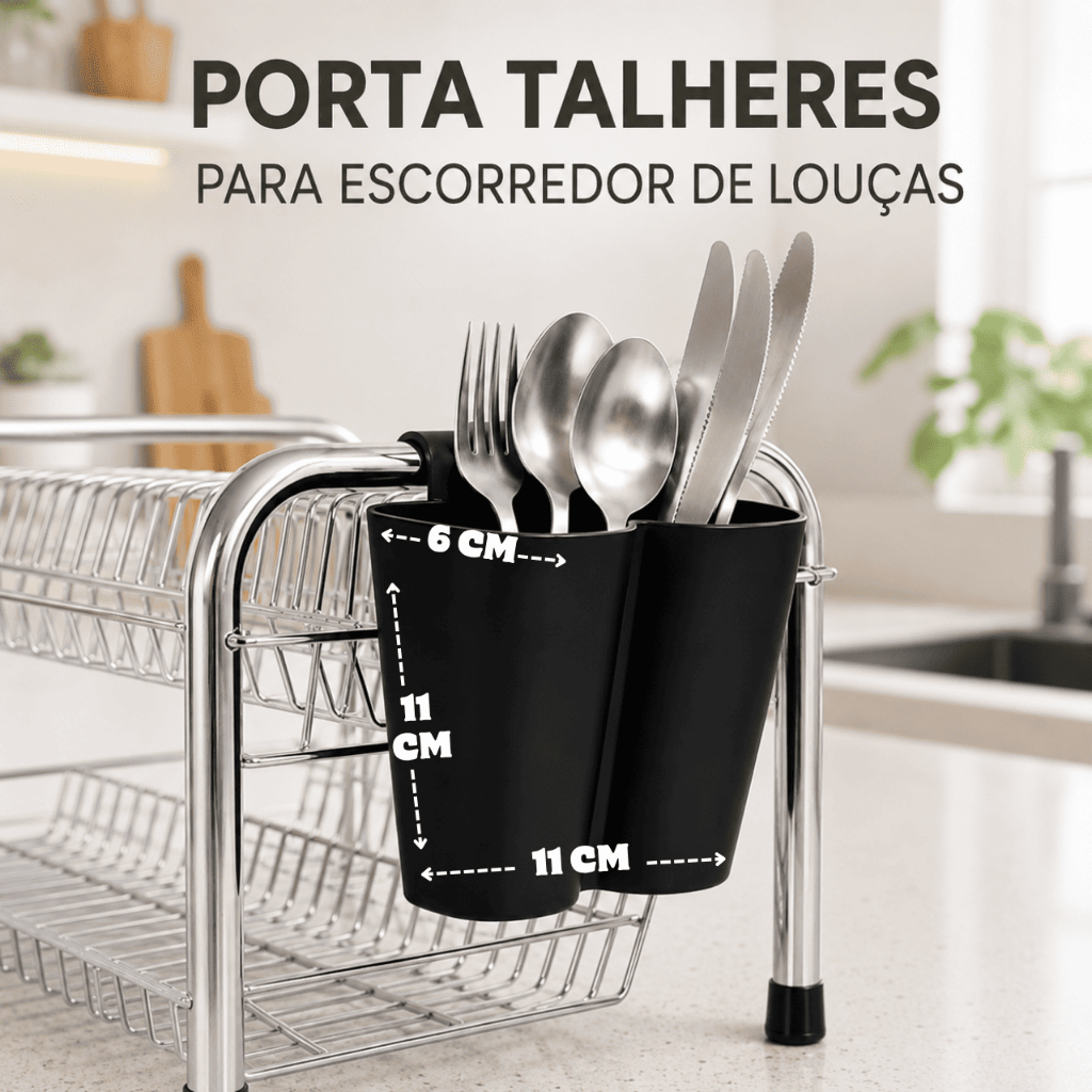 Porta Talheres Encaixavel Plastico Para Escorredor de Louças