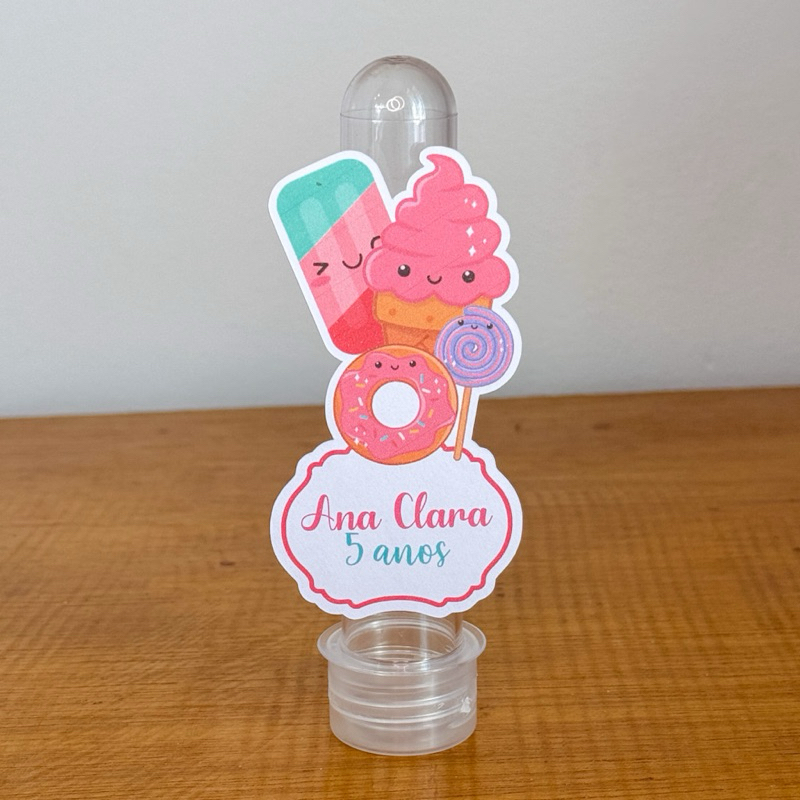 Aplique para Tubetes Personalizados Tema Doces Festa Infantil Lembrancinhas Aniversário Decoração Festa Papel 180g
