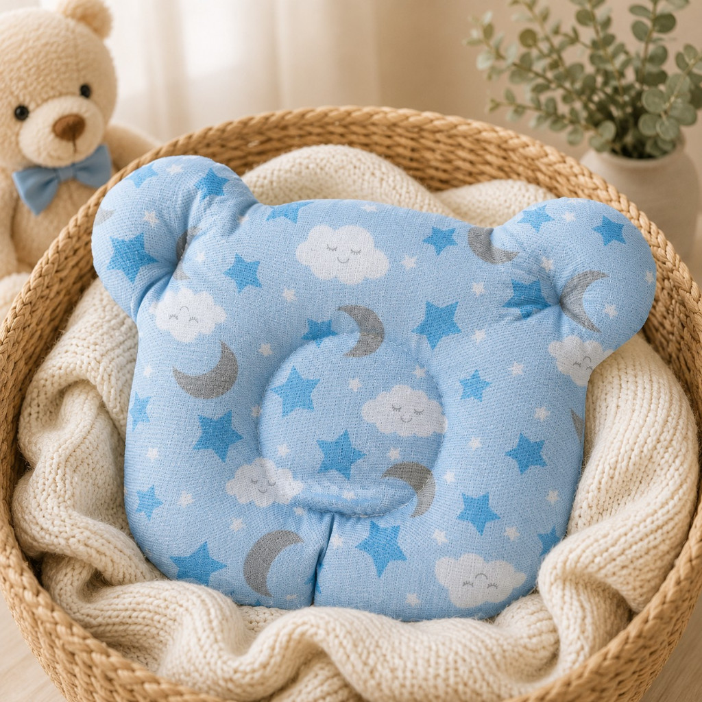 Travesseiro Anatômico Para Bebê Menino e Menina Estampas Variadas — imagem 2 de 2