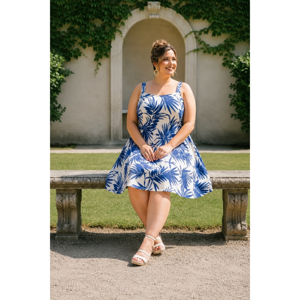Vestido Feminino Casual  Soltinho Basico Fresquinho de Alcinha Primavera Verão Tamanho Plus Size GG ao G3