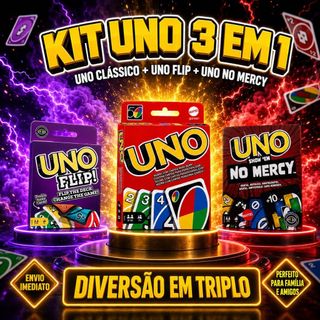 2026 Novo Estilo Kit UNO 3 Jogo de Cartas Jogo Completo: UNO Flip UNO No Mercy 168 Clássico UNO Card Vermelho20260831