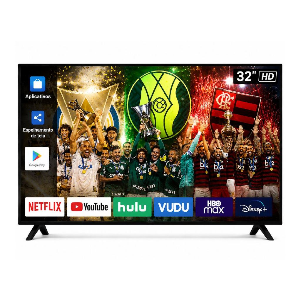 Smart TV 32 Android LED HD Wi-Fi TV 60Hz 100/240V