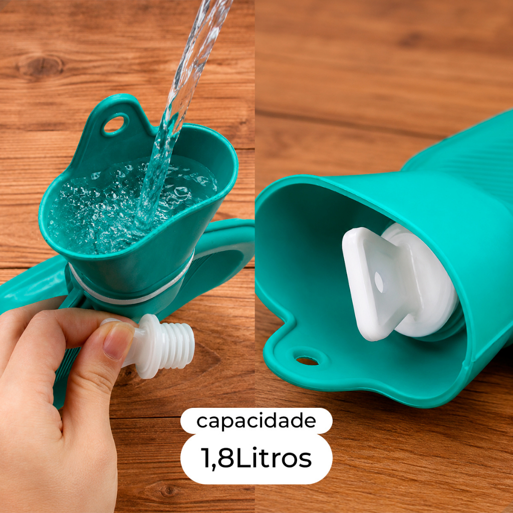 Bolsa Térmica De Água Quente e Fria 2 Litros Compressa De Gelo Para Alívio Cólica Sinusite — imagem 2 de 2