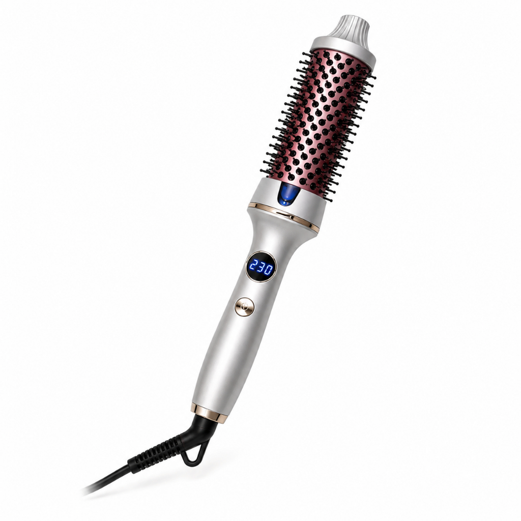 Escova Modeladora Térmica Profissional Bivolt 230°C com Display Digital e Cerdas Protetoras