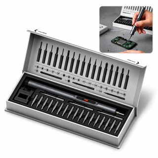 Kit Parafusadeira Eletrica Chave de Precisão 24 em 1 Jogo de Bits Magnético para Celular Notebook Eletrônicos