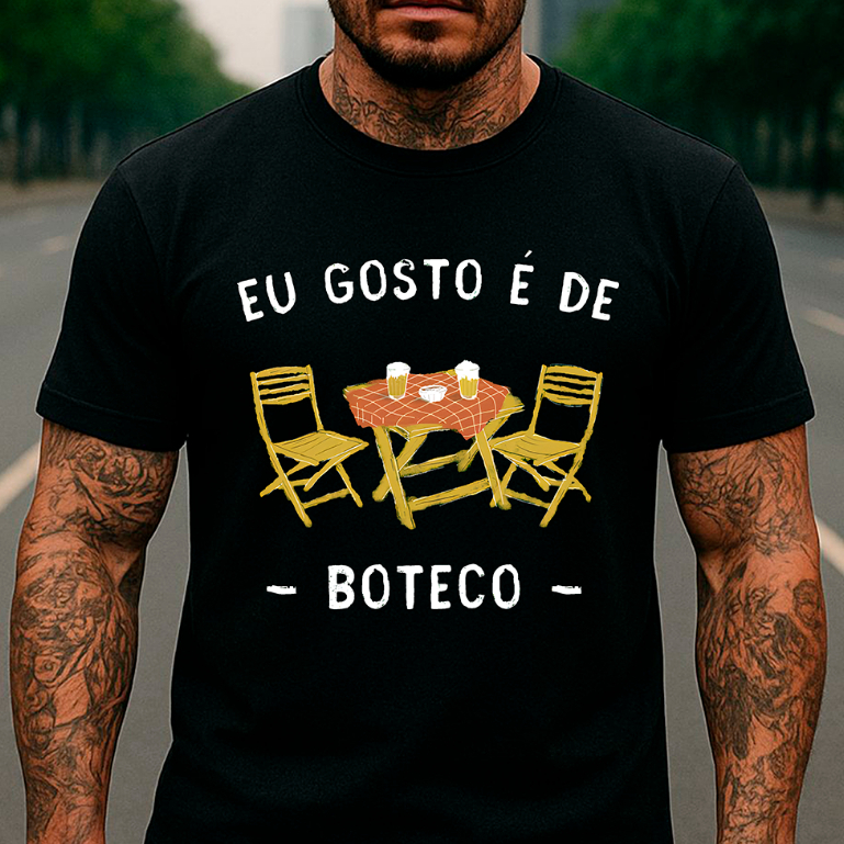 Camiseta Estampada Eu Gosto de Buteco Engraçado Masculina Feminina 100% Algodão