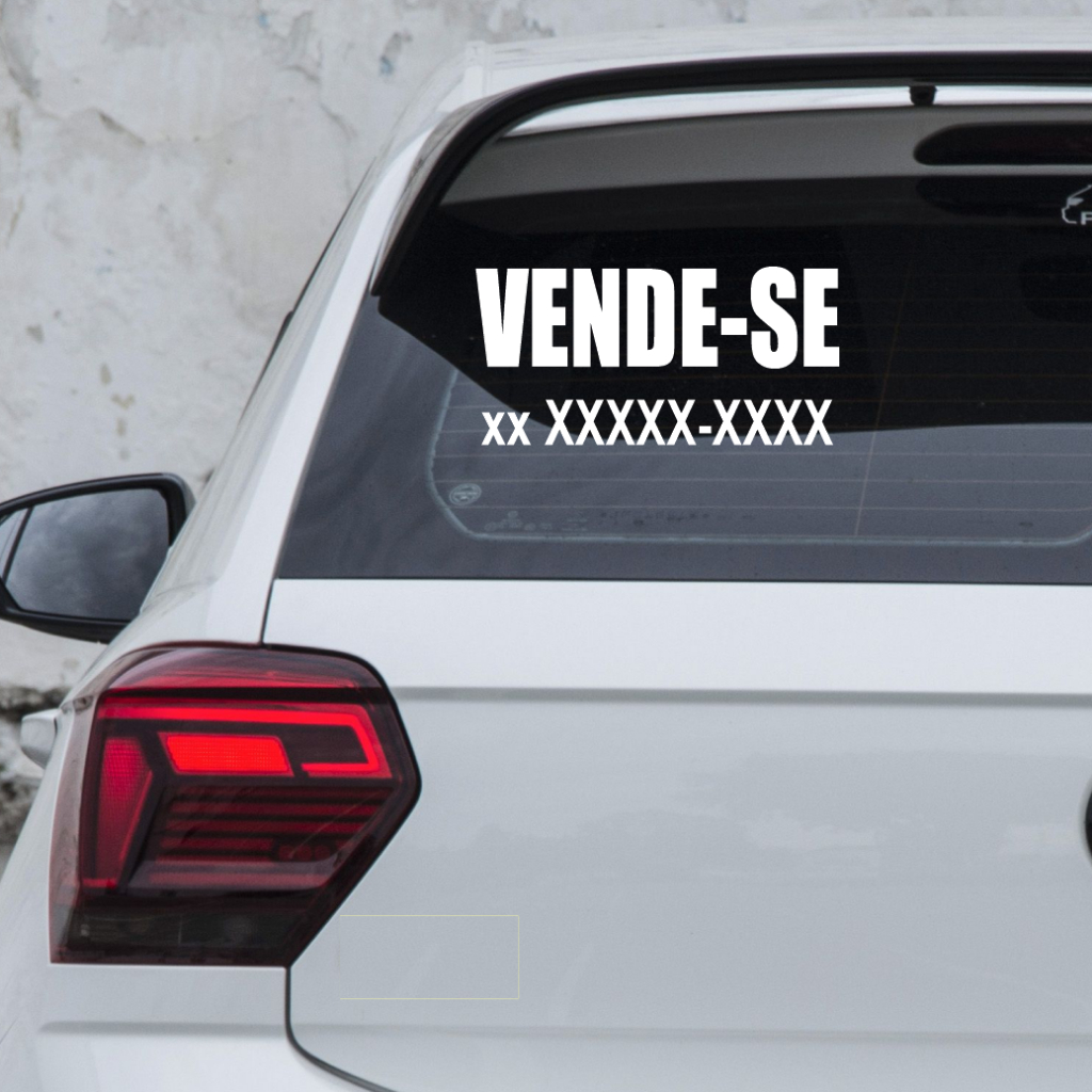 Adesivo Vende-se personalizado recorte eletrônico para Carro, Caminhão vende