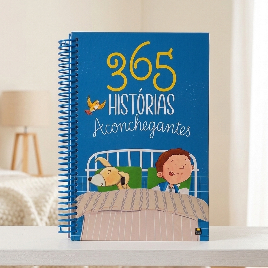 365 Histórias Aconchegantes Contos Infantis Educativos + de 300 Histórias e Ilustrações Espiral