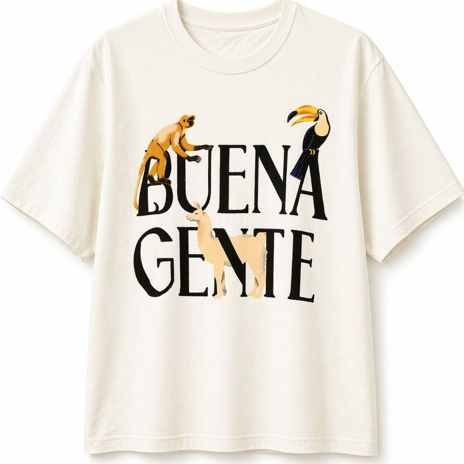 Camiseta Branca Feminina Despojada Estampada Buena Gente Estilosa – Do P ao G | Tecido Premium Confortável Algodão