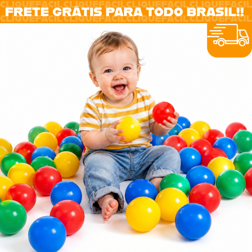 Kit Pacote Bolinhas Coloridas Infantil Para Piscina Alta Qualidade Premium Bolinhas Não Amassam Bebe