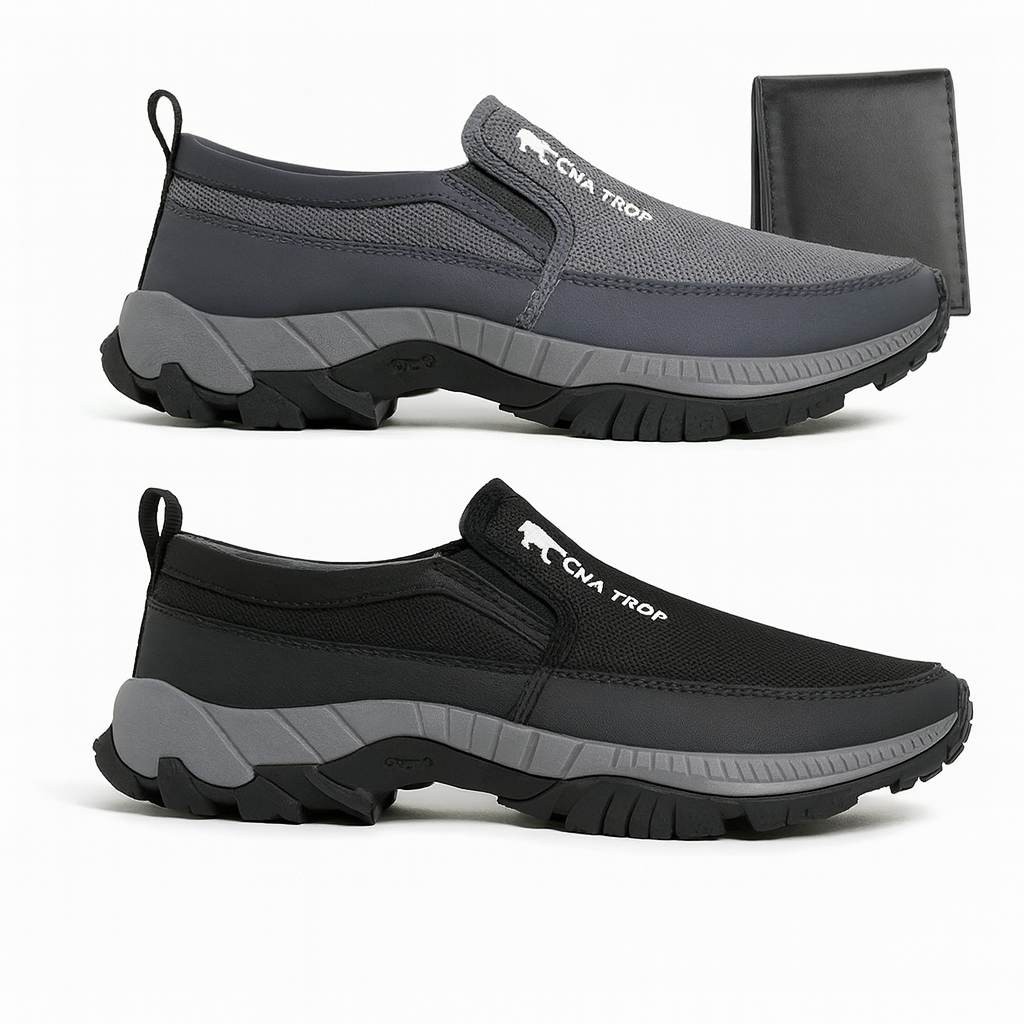 Kit 2 Tênis Mocassim Masculino TKZ Adventure Casual Calce Facil  Sapato Barato Carteira