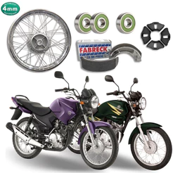 Roda Aro Calha Jante Traseira Completa Cromada Montada Patim Rolamentos Bucha Ybr 125 / Factor 125