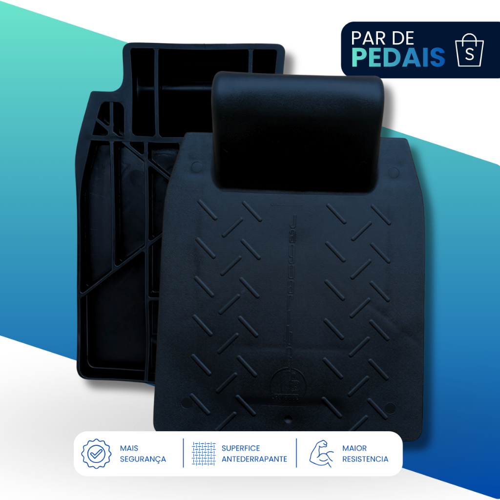 Apoio de Pé Pedal Lateral para Cadeira de Rodas Jaguaribe (PAR)