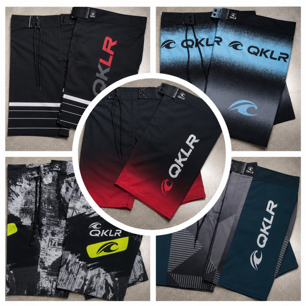 Kit 3 Bermuda Elastano Tactel Masculina Praia Academia Moda Verao Tecido Pano Molinho Estica Bolso Surf
