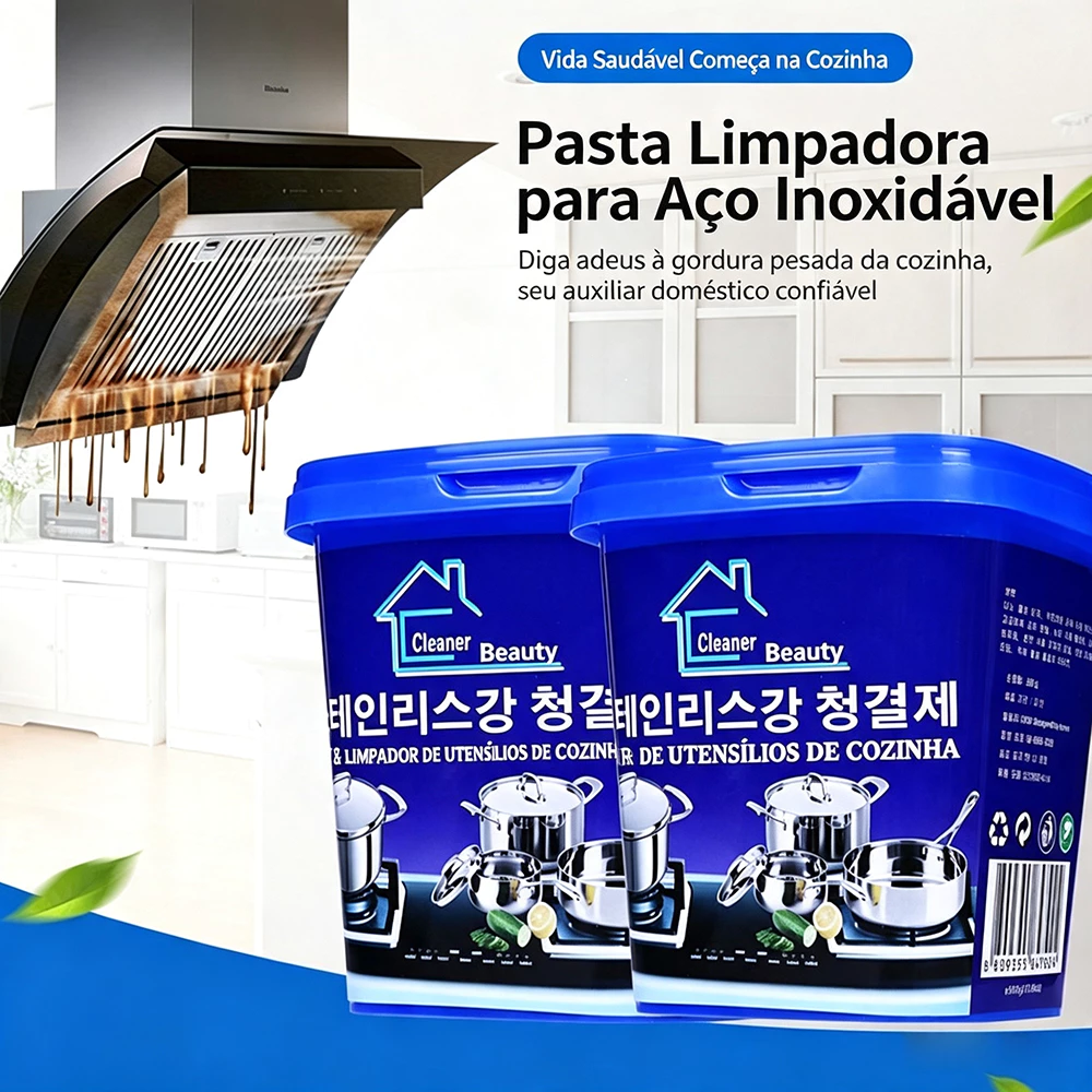 Pasta Inox: Remove gordura, crosta e ferrugem para cozinha doméstica E3 — imagem 1