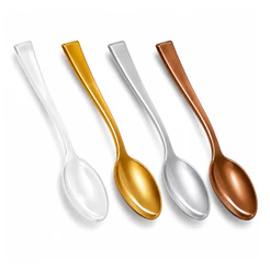 20~100 Mini Colher Americana Descartável Para Docinhos e Ovo da Páscoa Bolos de Pote Plastilãnia