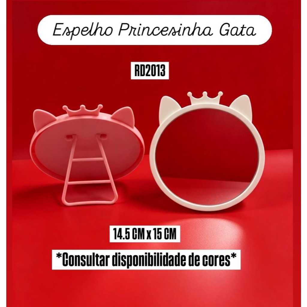 Mini espelho de Mesa Gatinha Princesa