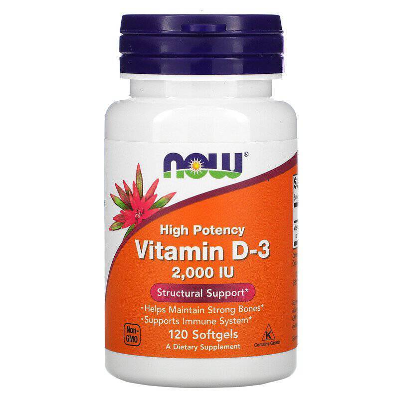 Vitamina D High Potency Alta Potência 2000UI 120 Cápsulas Softgel