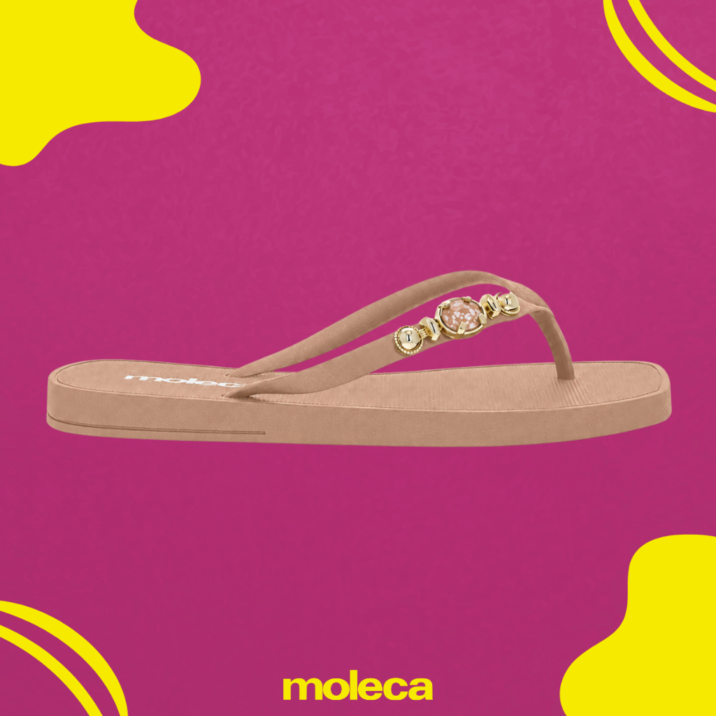 Sandália Chinelo Moleca Feminina Rasteirinha Macia Leve Confortável Ortopédica Lisa