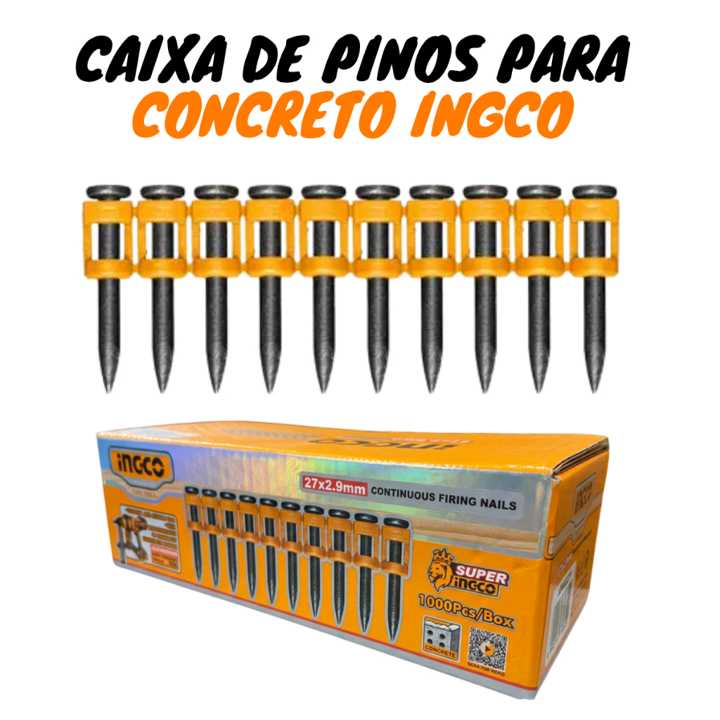 Caixa De Pino Para Concreto 27mm (vem 1.000 Peças) - Ingco