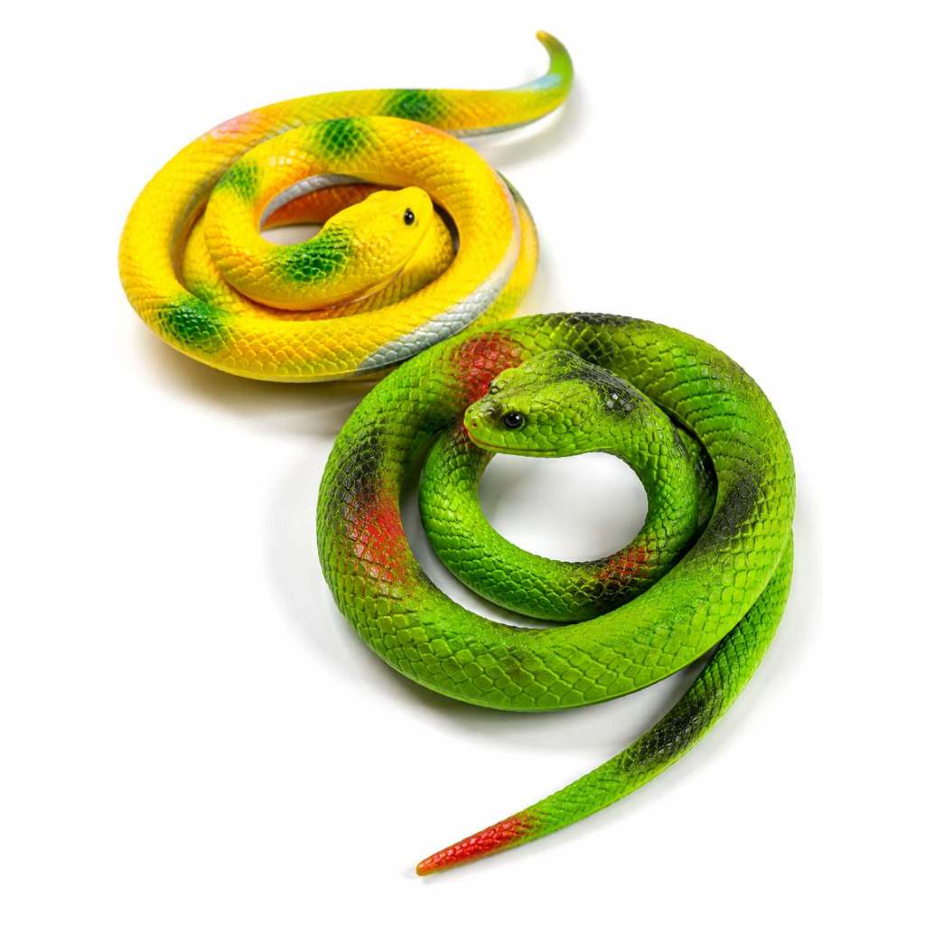 Kit 2 Cobras Realistas Borracha 62cm Pegadinha Brinquedo