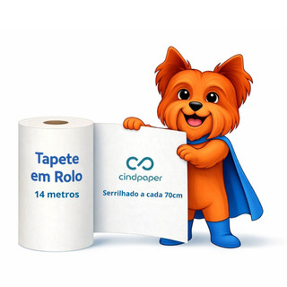 Tapete Higiênico Rolo 14 Metros Para Cachorro Coelho Hamster Aves Alta Absorção