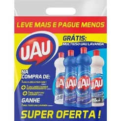 Pack 4un Multiuso 500ml Uau Desengordurante, Limão Siciliano, Rosas & Sedução E Inox