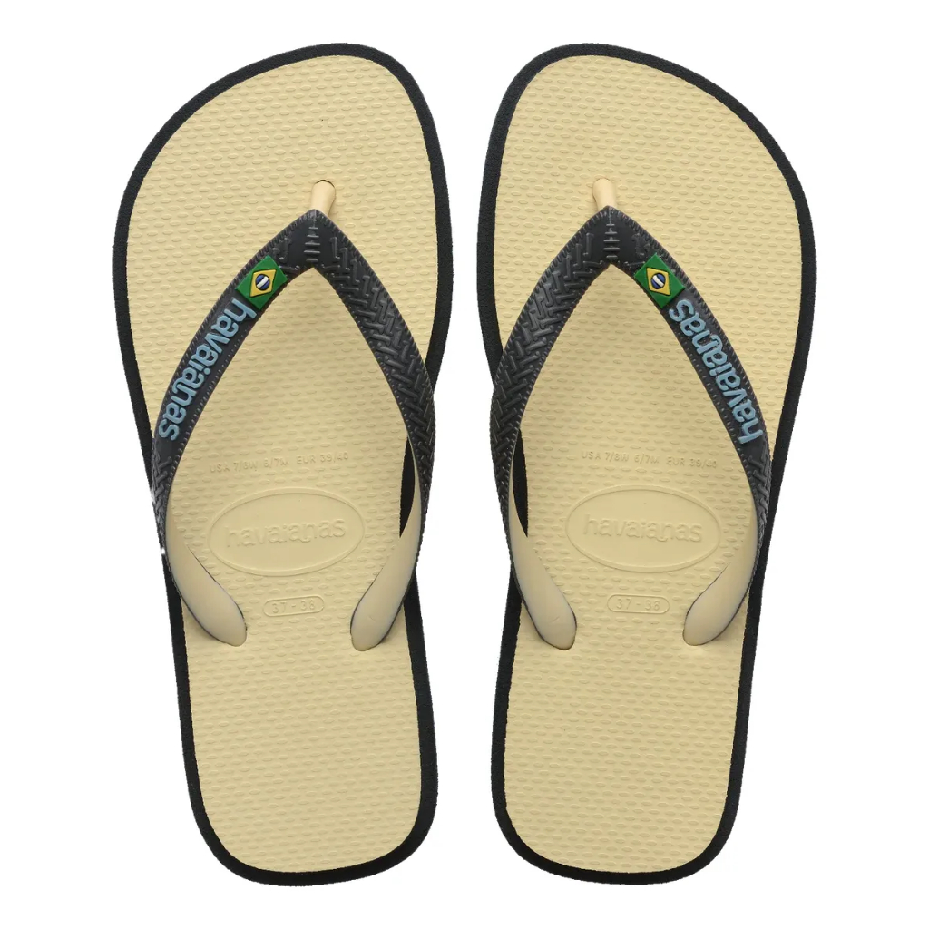 Chinelo Havaianas Brasil Twist bege Original