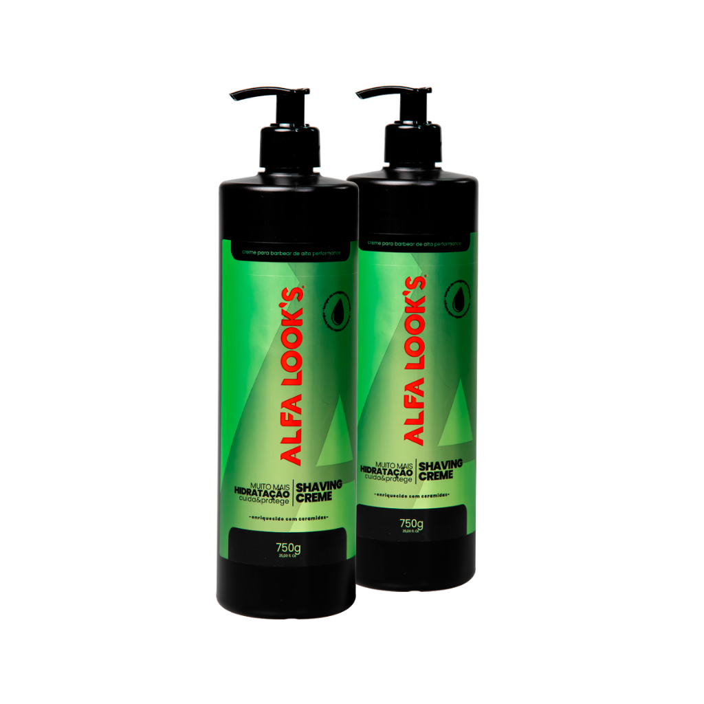 SHAVING CREME 750G ALFA LOOK´S - 2 UNIDADES