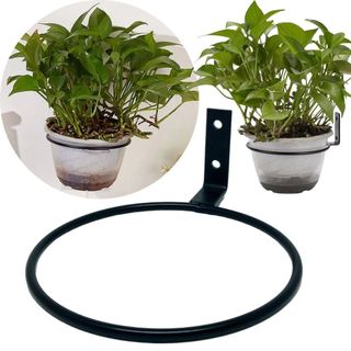 Suporte De Vaso Anel Redondo 20cm Para vasos Suspenso de Planta Pendente Grande Preto