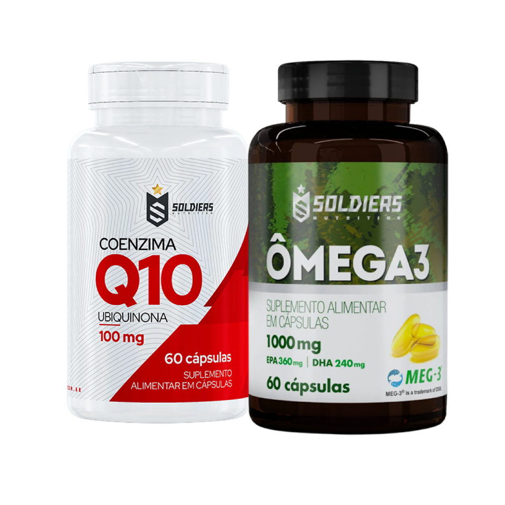 Imagem Kit Coenzima Q10 + Ômega 3 Soldiers 60 Caps - Soldiers Nutrition