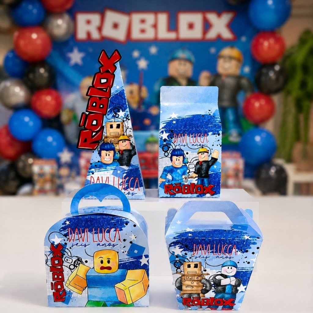 Kit Caixinhas Personalizadas Roblox Lembrancinha Surpresinha Para Festa Aniversario Infantil Economico