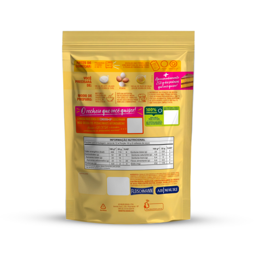 Fleischmann Mistura Para Bolo Aerado Cenoura-Up Sachê 390G · foto 2