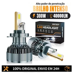 Kit Lâmpada LED M70 Farol Automotivo Carro e Caminhão 300W 40000LM Ultra Brilhante H1 H3 H4 H7 H11 9005 9006