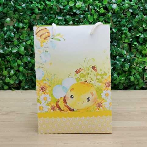 Sacolinha Surpresa Personalizada  Abelhinha Aquarela Sacolinha Lembrancinha