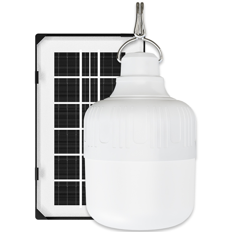 Lâmpada Solar LED Externa Com Placa Solar Controle Remoto Sensor Luz Para Casa Jardim Camping Emergência