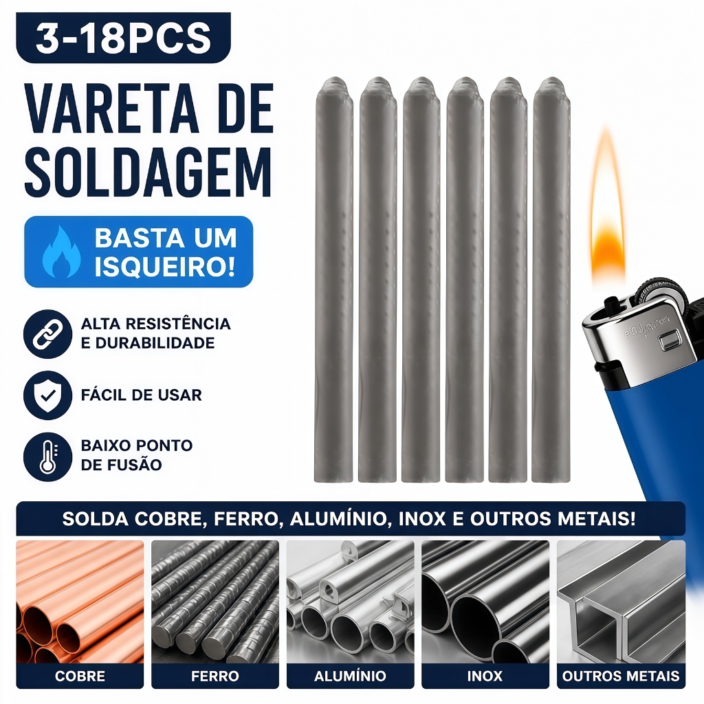 For Stainless Steel, Copper, Iron, Aluminum, Low Temperature Welding Rod Repair, Fuse Agent Kit