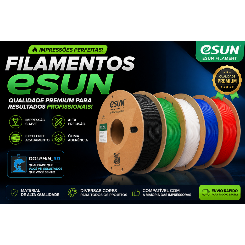 Filamento ESUN PLA Basic 1,75mm 1kg Premium Impressora 3D Alta Qualidade