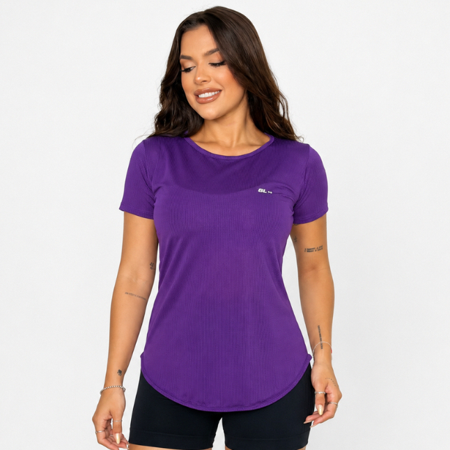 Camiseta Feminina Dry Fit Academia Treino Fitness Caminhada Musculação