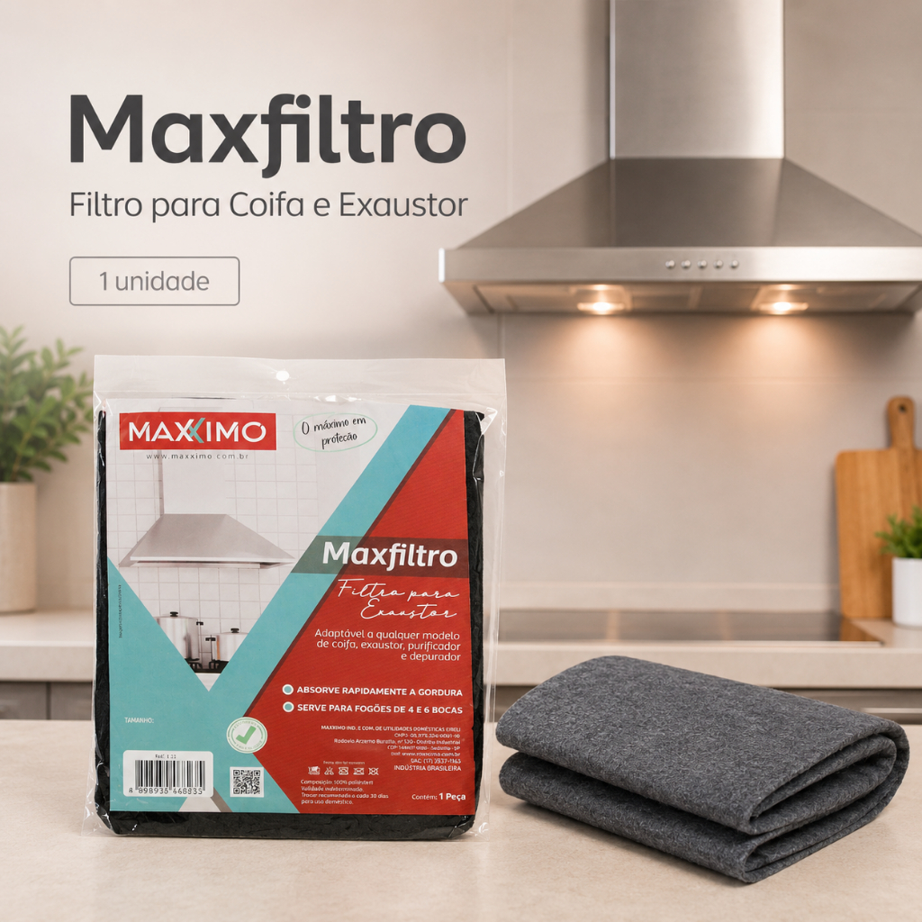 Filtro Manta para Coifa Exaustor Depurador Tamanho Universal Retém Gordura