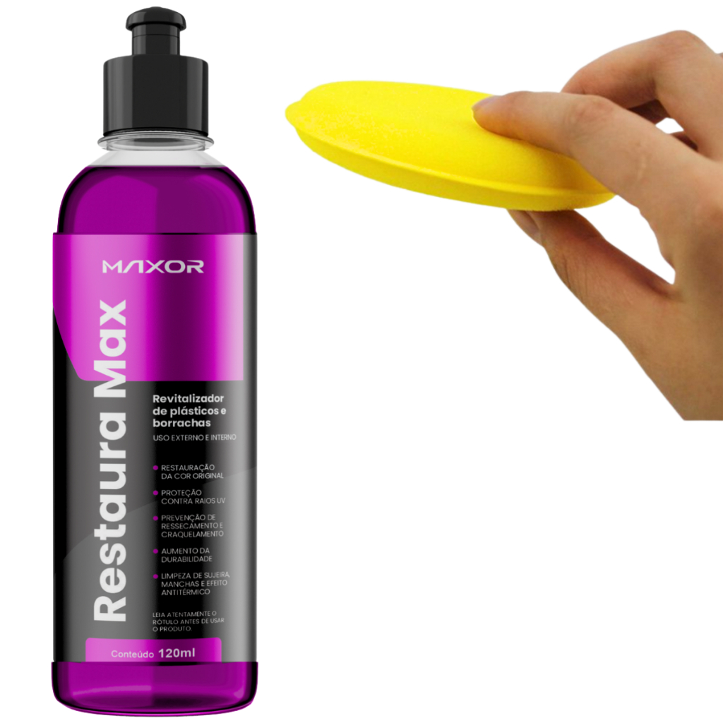 Revitalizador Líquido De Plásticos Premium 120ml Automotivo Para Carros Acabamento Premium